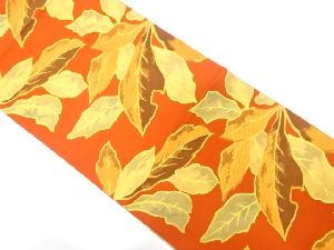 本場筑前博多　木の葉模様織り出し　名古屋帯